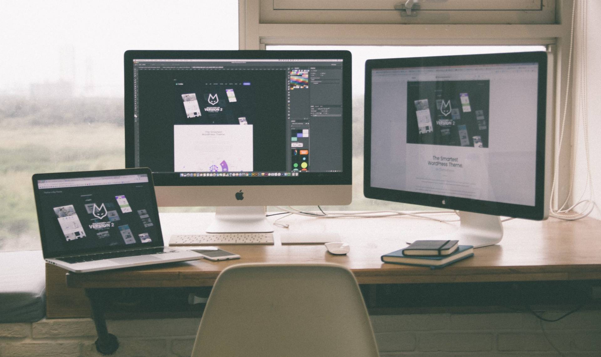 web design on multiple screens