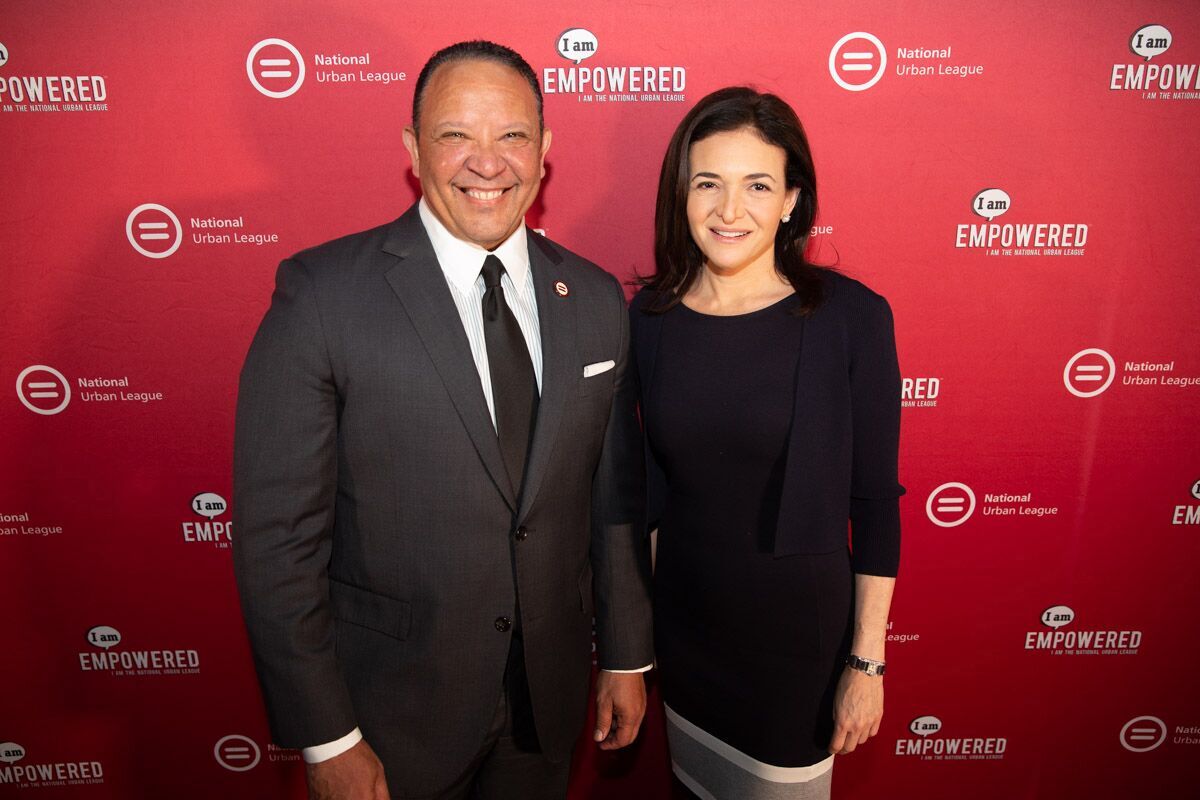 Facebook COO Sheryl Sandberg and National Urban League President Marc Morial