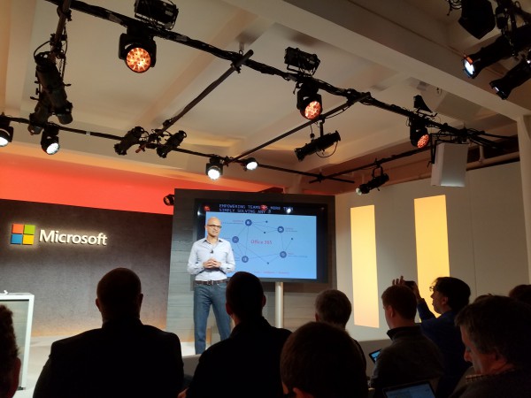 Satya Nadella Launching Microsoft Teams